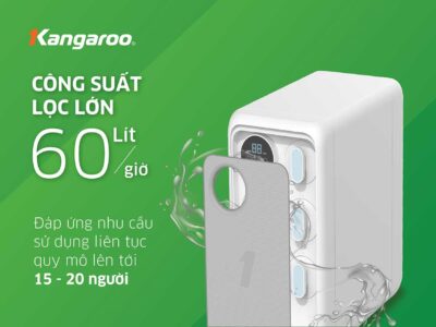 Máy lọc nước Kangaroo Hydrogen KG400HU công suất lọc lớn tới 60L/h